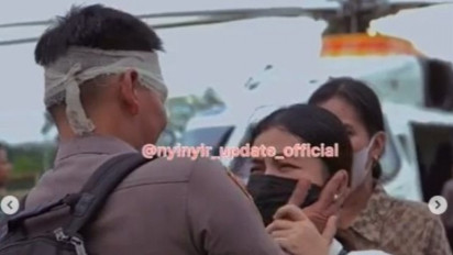 Trenyuh, Video Momen Pertemuan Kompol Ayani Bertemu Sang Istri Usai Lolos Dari Maut Pada Kecelakaan Helikopter