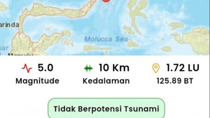 Gempa Hari Ini 26 Februari 2023: Bitung Sulut Diguncang Gempa Magnitudo 5,0