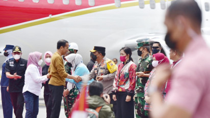 Kapoldasu Irjen Panca Putra Simanjuntak Sambut Kunker Presiden RI ke Kota Balige