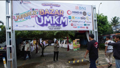 Emak-emak Serbu Booth Desa Kertawangi di Bazar Jurnalis Fest 2023, 200 Kg Sayur Mayur Ludes Terjual