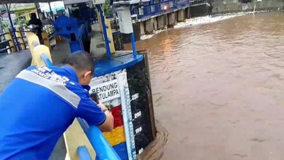 Waspada! Hujan Deras Semalam Bendung Katulampa Bogor Siaga 3
