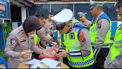 Usai Apel, 84 Personil Lantas Polres Labuhanbatu, Test Urine Mendadak