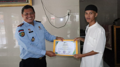 Tujuh Warga Binaan Lapas Sekayu Terima Sertifikat Tahfidz dan Tahsin Alquran
