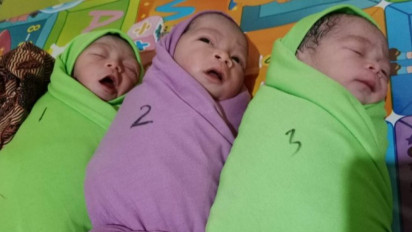Ajaib, Bayi Kembar Tiga yang Lahir di Batubara Sumut Habiskan Sekotak Susu Per Hari