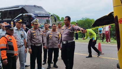 Polisi Tersangkakan Sopir Bus Tabrakan Maut 6 Meninggal Dunia