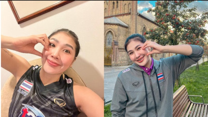 7 Foto Atlet Voli Cantik Aomsin Sasipaporn, Senjata Rahasia Tim Voli Putri Thailand Tekuk Turki, Body Nggak Ada Lawan