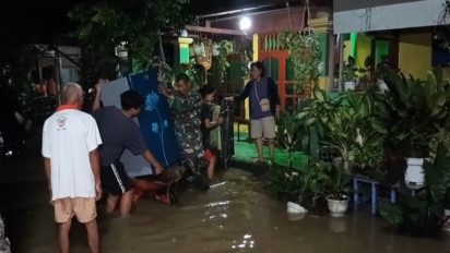 Sungai Madiun Meluap, Puluhan Rumah Warga di Ngawi Terendam Banjir