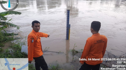 Luberan Air Luapan Sungai Bengawan Solo di Bojonegoro, Mulai Turun