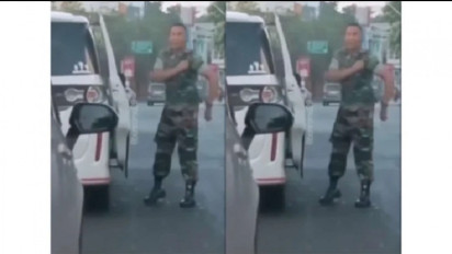 Viral Oknum TNI Marah-marah di Jalan hingga Pamerkan Senjata Tajam
