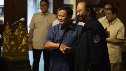 Surya Paloh Bertemu Ketum Gerindra, Prabowo: Tidak Boleh Takut dengan Oposisi!