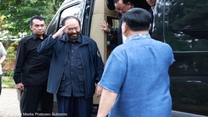 Kunjungi Menteri Pertahanan Prabowo Subianto, Ketua Umum Partai NasDem Surya Paloh Sampaikan Dukungan