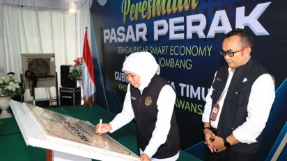 Pasar Tradisional Perak Jombang Menuju Smart Economy, Gunakan Sistem Pembayaran Elektronik Terintegrasi