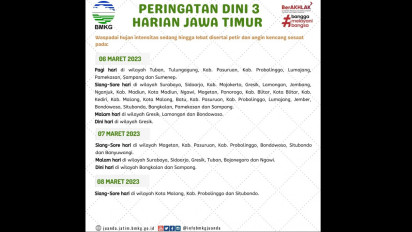 BMKG Juanda Keluarkan Peringatan Dini, Waspada Hujan Lebat, Angin Kencang Disertai Petir, Cek Wilayahnya