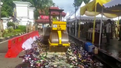 Jelang Ramadhan, Ribuan Botol Minuman Keras Dimusnahkan di Kendal