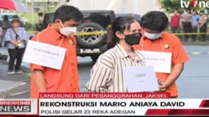 37 Reka Adegan Digelar dalam Rekonstruksi Penganiayaan Mario ke David, AG Berdiri di Samping Rubicon