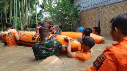 Intensitas Hujan Tinggi, Banjir Rendam 6 Kelurahan di Binjai