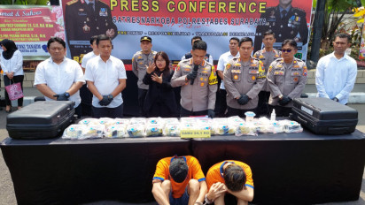 Amankan 24 Kg Sabu, Satresnarkoba Polrestabes Surabaya Berhasil Bongkar Sindikat Narkoba antar Pulau