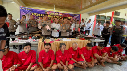 Polres Muaraenim Amankan 103 Senjata Api Rakitan