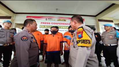 Terlibat Tawuran serta Lakukan Aksi Kekerasan, Polresta Banyuwangi Amankan Belasan Pesilat