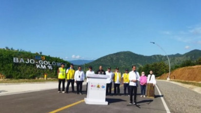 Presiden Jokowi Resmikan Jalan Bajo-Golo Mori, Konektivitas Diperbaiki