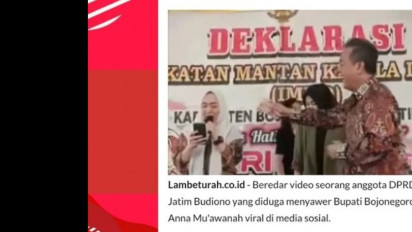 Viral, Video Bupati Bojonegoro Disawer Anggota DPRD, "Lucu-lucuan" Katanya