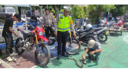 Jelang Ramadhan, Polres Sibolga Menjaring Puluhan Knalpot Brong Kendaraan Roda Dua