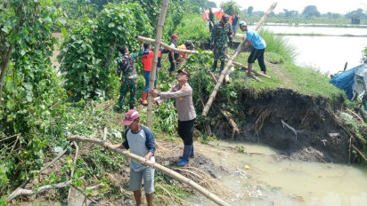Tangani Tanggul Jebol, BPBD Lamongan Terjunkan Satu Unit Ekskavator