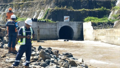 Penampakan Terowongan Bendungan Pammukkulu di Kabupaten Takalar, Lokasi Awal Tiga Korban Pekerja Terseret Arus Sungai