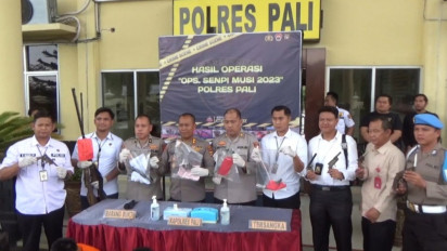 Ops Musi Senpi 2023, Polres Pali, Polda Sumsel Amankan  Tersangka Terduga Home Industry Senpira