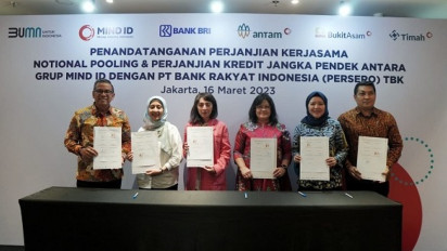 Wujudkan Optimalisasi Likuiditas antar Perusahaan, Grup MIND ID Jalin Sinergi BUMN dengan PT Bank Rakyat Indonesia Tbk