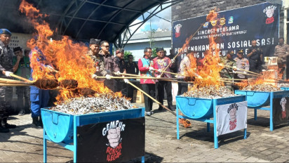 Rugikan Negara Rp 1,5 Miliar, Satu Juta Batang Rokok Ilegal Dimusnahkan di Banyuwangi
