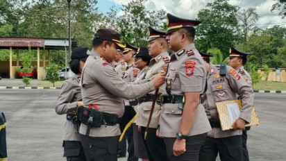 Enam Pejabat Polres Mimika Dimutasi, Kapolres Pimpin Sertijab