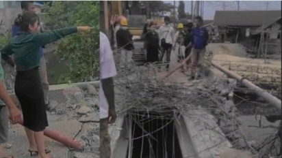 Viral, Perempuan Mengamuk karena Jembatan Dibongkar tapi Tidak Ada Jalan Alternatif
