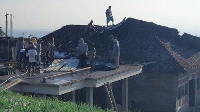 Diterjang Angin Puting Beliung Sejumlah Rumah Lereng Merbabu di Boyolali Rusak