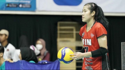 Jakarta BIN Vs Gresik Petrokimia Pupuk Indonesia Berebut Tempat Ketiga Grand Final Proliga 2023 di GOR Amongrogo