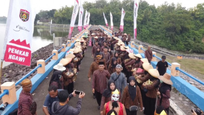 21 Desa di Ngawi Gelar Sedekah Bumi, Wujud Syukur Melimpahnya Air Waduk Pondok sebagai Sumber Irigasi Sawah