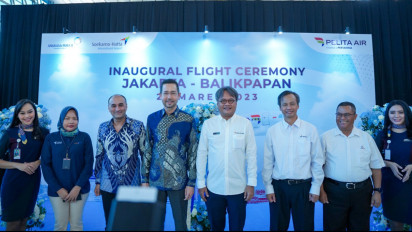 Pembukaan Rute Penerbangan Baru Pelita Air, Jakarta-Balikpapan p.p.