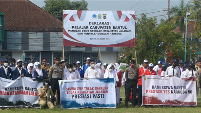 Ratusan Pelajar di Bantul Deklarasi Bebas Geng Sekolah dan Kejahatan Jalanan