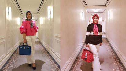 Viral Foto Istri Pamer Tas Mewah, Sekda Riau: Tas Palsu Beli di Mangga Dua, Netizen Tak Percaya