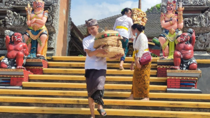 Jelang Hari Raya Nyepi, Umat Hindu Bali di Lampung Gelar Tawur Agung Kesanga