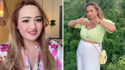 Potret Lina Mukherjee yang Viral Makan Babi Kriuk, Ternyata Suka Pamer Pose 'Menantang'