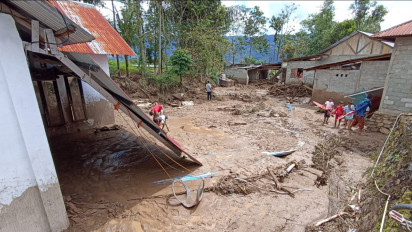 Banjir Bandang Surian Kabupaten Solok Merusak 10 Rumah, 1 Musala dan 100 Ha Lahan Pertanian
