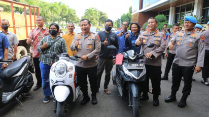 Kurang dari 2 Pekan, Polres Malang Berhasil Ungkap Kasus Curanmor Tertinggi di Jawa Timur