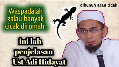 Kotor Jadi Sarang Jin! Waspada Banyak Cicak di Rumah, Begini Kata Ustaz Adi Hidayat