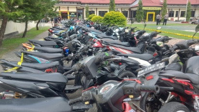  98 Unit Sepeda Motor Terjaring Razia Balap Liar Polres Bone Bolango
