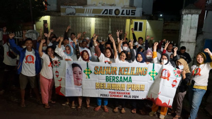 Sahur Keliling Relawan Puan Ramaikan Suasana Ramadhan di Kota Palembang