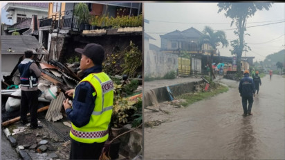 Hujan Deras Sebabkan Wilayah Bumiaji Kota Batu Longsor dan Terkepung Banjir