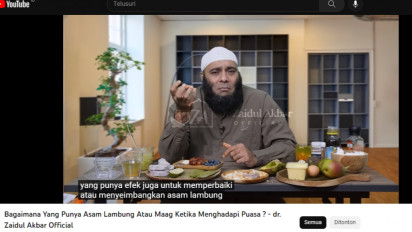 Bagaimana Yang Punya Asam Lambung Atau Maag Ketika Menghadapi Puasa Ramadhan? Ini Jawaban dr Zaidul Akbar