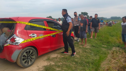 Geger! Mobil Milik Staf Protokol Lampung Timur Ditemukan Penuh Bekas Tembakan di Pinggir Sawah