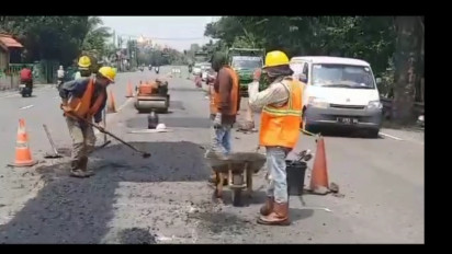 Antisipasi Lonjakan Arus Mudik Lebaran, Perbaikan Jalur Mudik di Sidoarjo Dipercepat